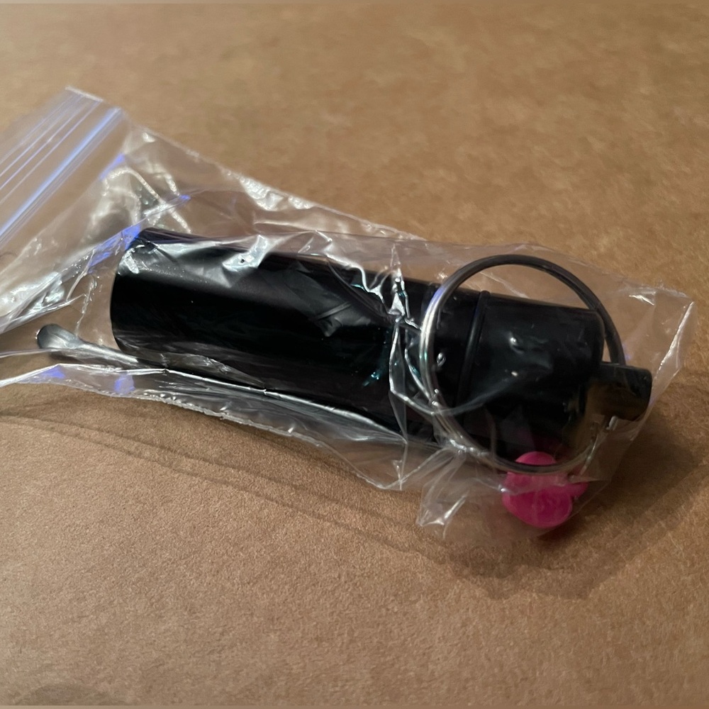 Black Waterproof Aluminum Keychain *free add-on
